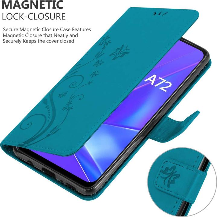 Actual product image Cadorabo Case for Oppo A72 Flower Book (Oppo A72)