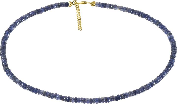 Produktbild Xen Iolith- Collier 5 mm facettiert 43 + 5 cm 925 Silber vergoldet (925 Sterling Silber, 43 cm)