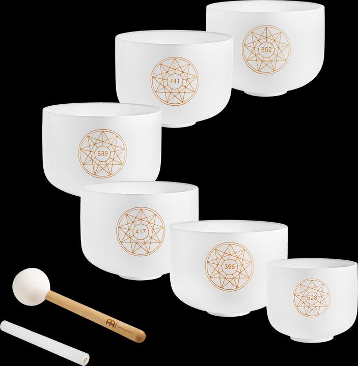 Actual product image Meinl Solfeggio Crystal Singing Bowl Set (Percussion)