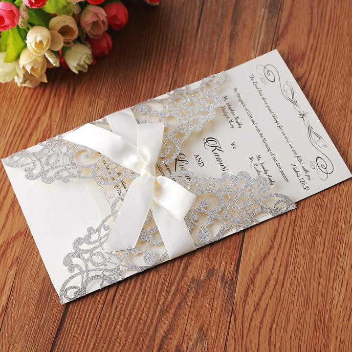 Produktbild Hosmsua 20 Stk. Hochzeit Einladungskarten - blanko (20 Stk.)