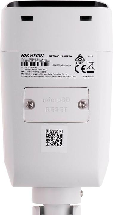 Actual product image Hikvision DS-2CD2027G1-L (2 8 mm) IP tube camera (1920 x 1080 Pixels)