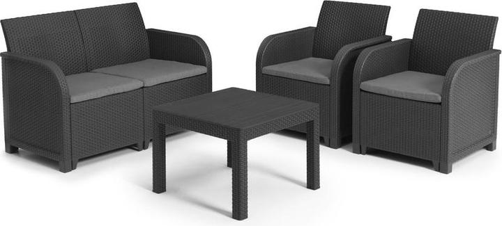 Keter Rosalie 2 Seater Sofa Lounge Set - Grey (249561)