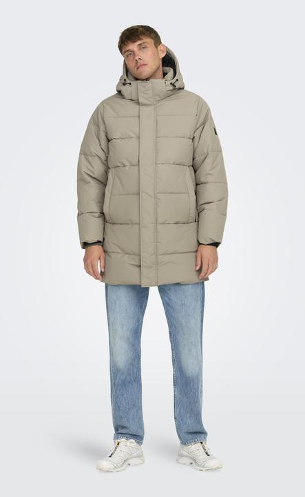 Immagine prodotto Only & Sons Cappuccio staccabile Polsini a costine Cappotto Piumino (S)