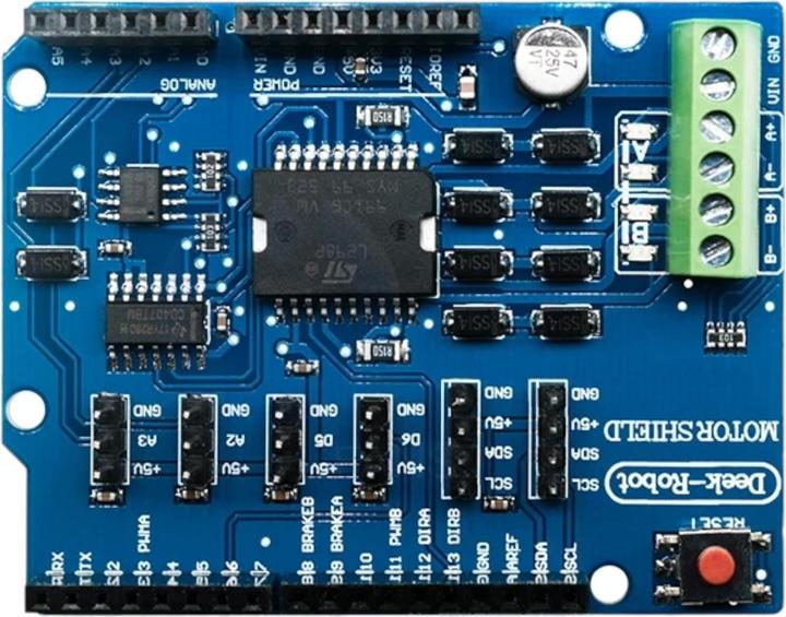 Actual product image Purecrea L298 Motor Shield for Arduino Rev3