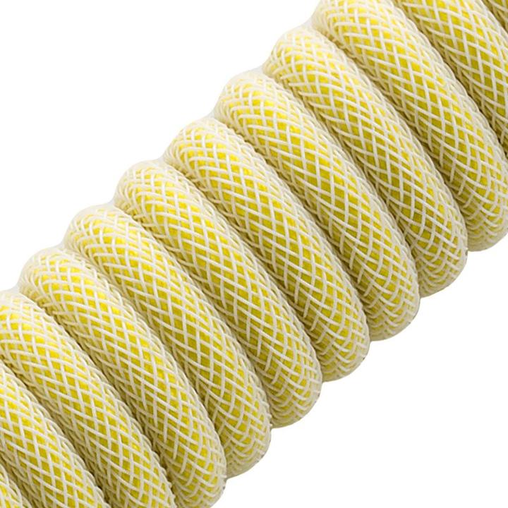 Image du produit CableMod Classic Coiled Keyboard Cable USB-C vers USB type A, citron (1.50 m, USB 2.0)