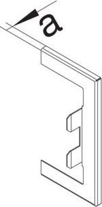 Produktbild Hager TEH BR65170W9016 Wandanschlussblende zu BR/A/S 68x170mm Oberteil 80mm aus Stahlb