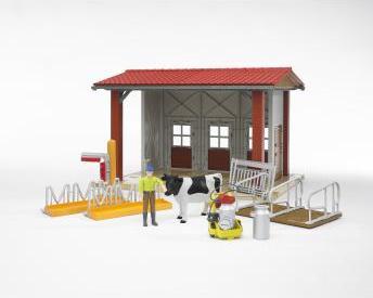 Produktbild Bruder Kuhstall mit Melkmaschine, Kuh und Figur