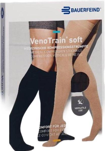 Veno Train SOFT AG KKL2 plus/lang Haftband Mikronoppe offene Fussspitze schwarz (M)