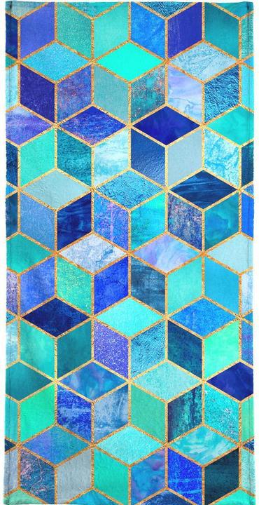 Juniqe Blue Cubes - Abstract & Geometric (40 x 80 cm)