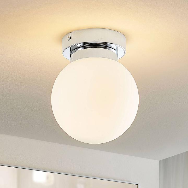 Produktbild Lindby Tavino Deckenleuchte, Kugelschirm, chrom (E14)