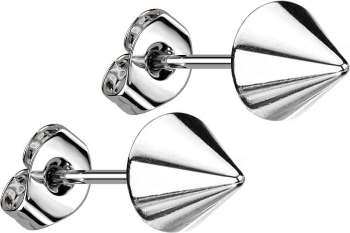 Produktbild Star Piercing Ohrstecker mit Cone silber (Chirurgenstahl 316L, ohne Messing)