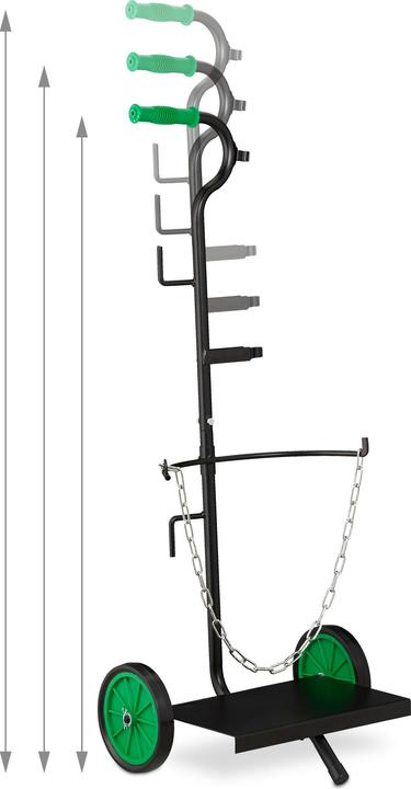 Actual product image Relaxdays Gas Bottle Trolley, Steel (25 kg)