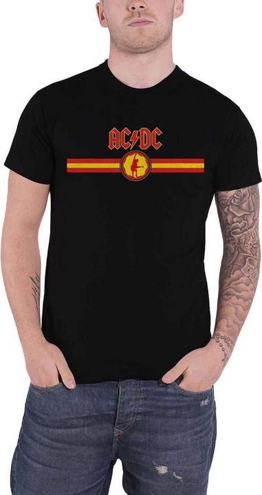AC/DC T-shirt mit gestreiftem Logo Erwachsene (XXL)
