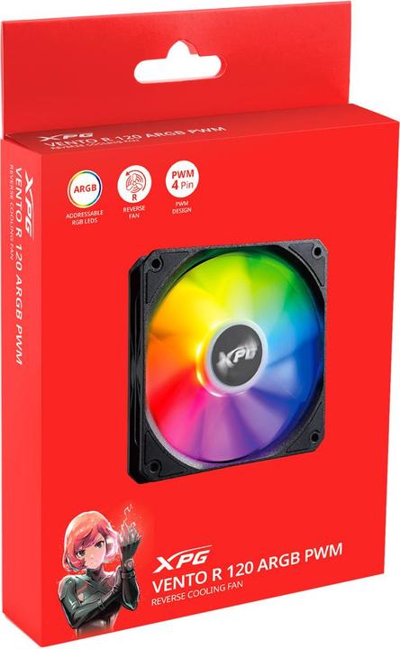Actual product image XPG Fan VENTO R 120 ARGB Fan (120 mm, 1 x)