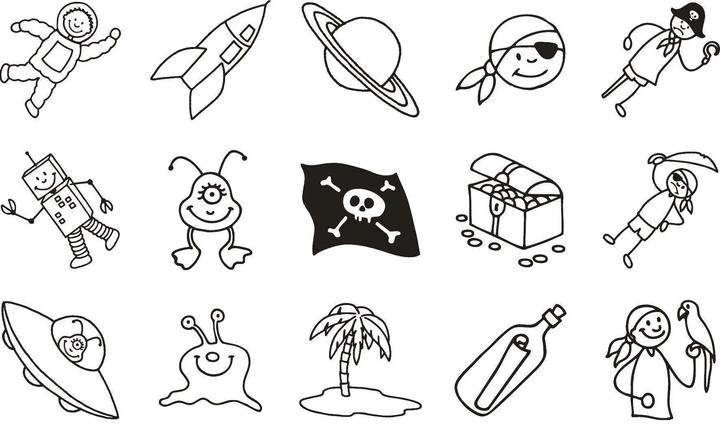 Image du produit Heyda Boîte à timbres Pirates et voyage dans l'espace