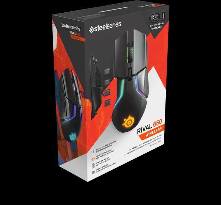 Productafbeelding SteelSeries Rivaal 650 (Draadloze, Bedraad)