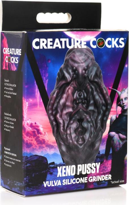 Productafbeelding Creature Cocks XR Brands Xeno Pussy Vulva Siliconen Slijper Rood & Zwart