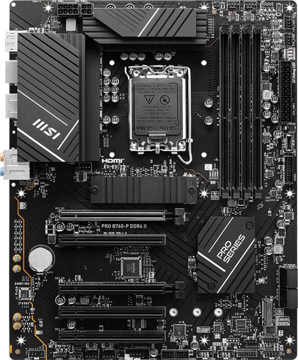 MSI PRO B760-P DDR4 II (B760,S1700,ATX,DDR4) (LGA 1700, Intel B760, ATX)