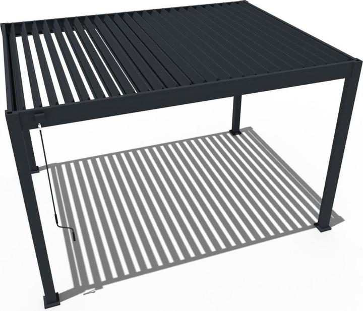 Produktbild Weide Classic | Aluminium Pavillon | 3 x 4 M | Lamellendach anthrazit | Pergola freistehend (300 cm, 225 cm)