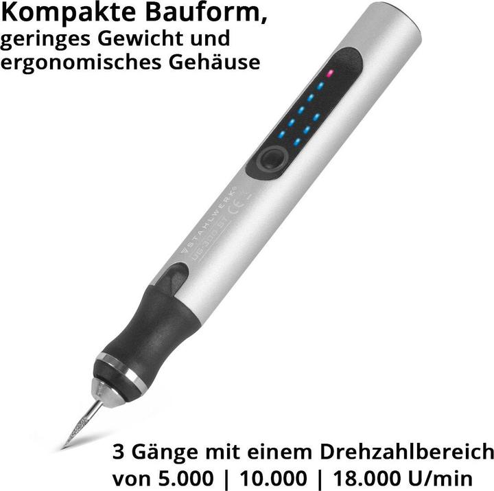 Image du produit DriSubt Stylo de gravure USB UG-300 ST avec batterie 8 W Graveur | Stylo de gravure