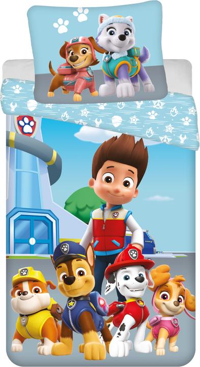 Immagine prodotto Tinisu Biancheria da letto per bambini Paw Patrol - cuscino e piumone in morbido cotone 140x200 cm