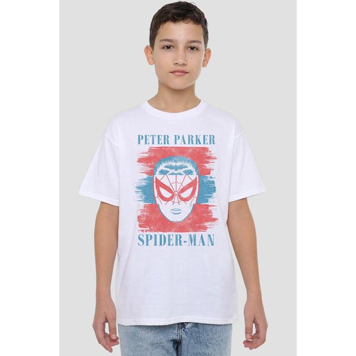 Actual product image Spiderman Childrens/Kids Peter Parker Striped T-Shirt (140)