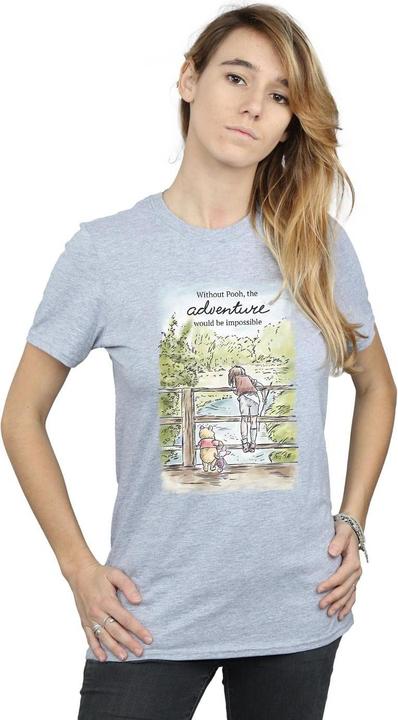 Actual product image Disney Womens/Ladies Winnie The Pooh Adventure Cotton Boyfriend T-Shirt (XL)