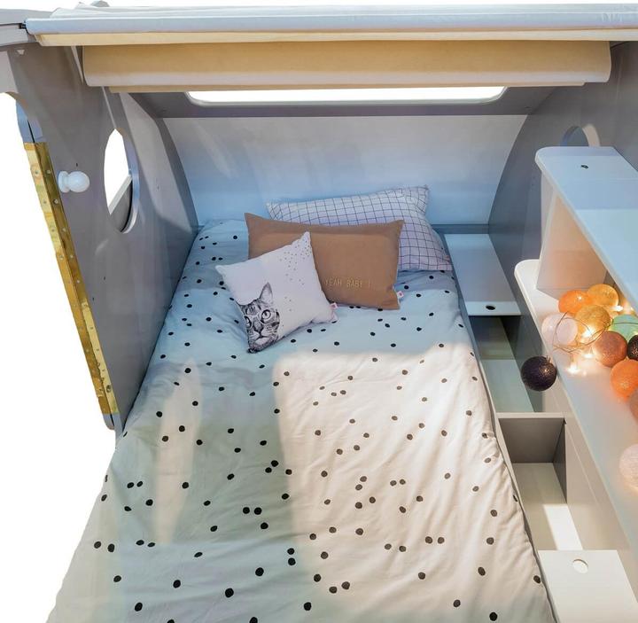Actual product image Mathy by Bols Caravan Bed Caravan with Trailer Hitch and Chest