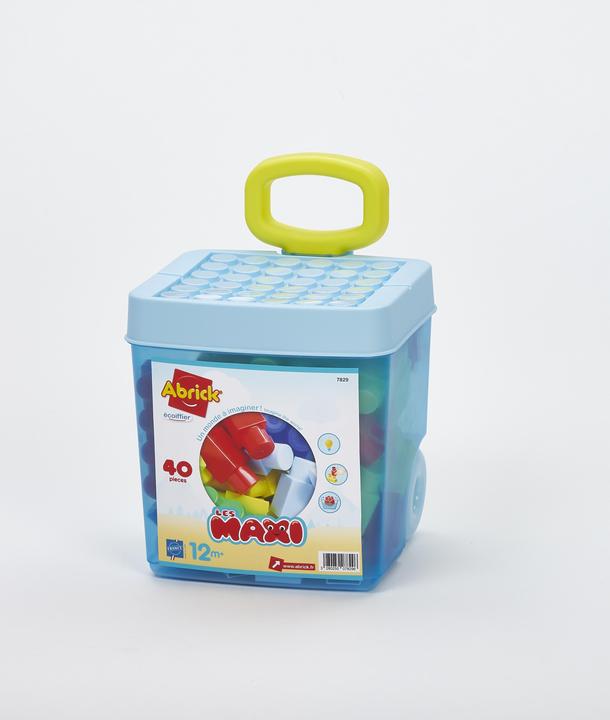Actual product image Ecoiffier Abrick Set of Blocks in Blue Suitcase on Wheels (104000 l)