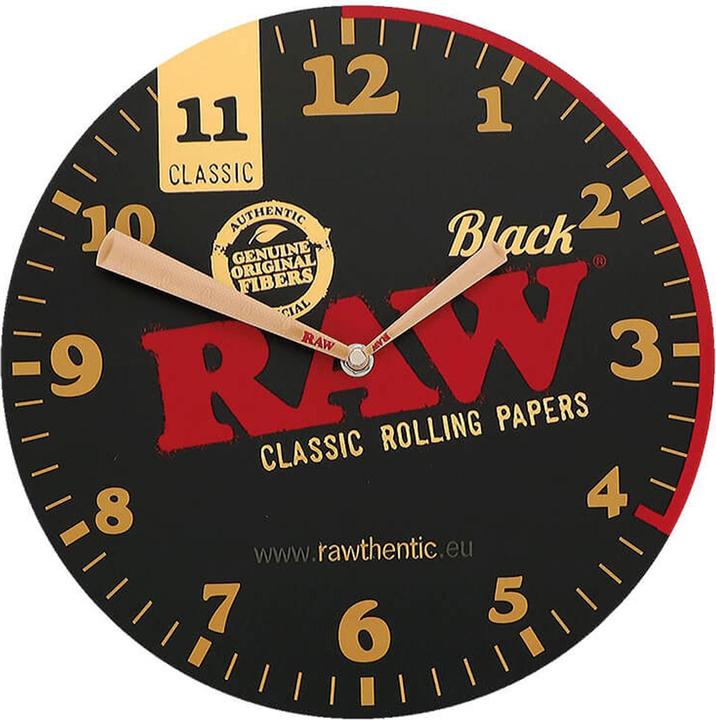 Actual product image RAW Black Wall Clock 30cm (30 cm)