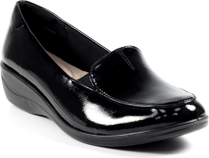Actual product image Lunar Womens/Ladies Elsbeth Leather Glossy Shoes (41)