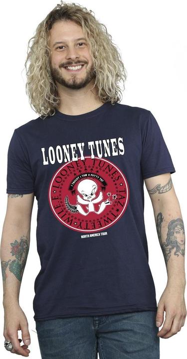 Actual product image Looney Tunes Mens Tweety Rock Disk T-Shirt (XXL)