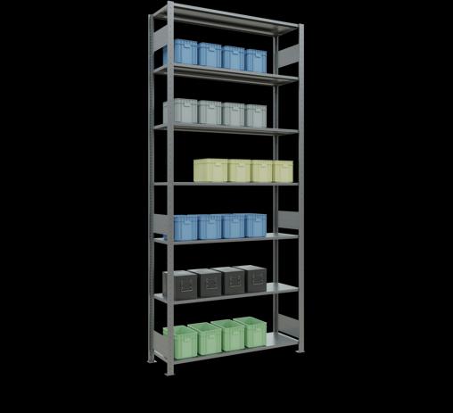 Produktbild Schulte Lagertechnik Stecksystem Grundregal MULTIplus150 mit Längenriegel