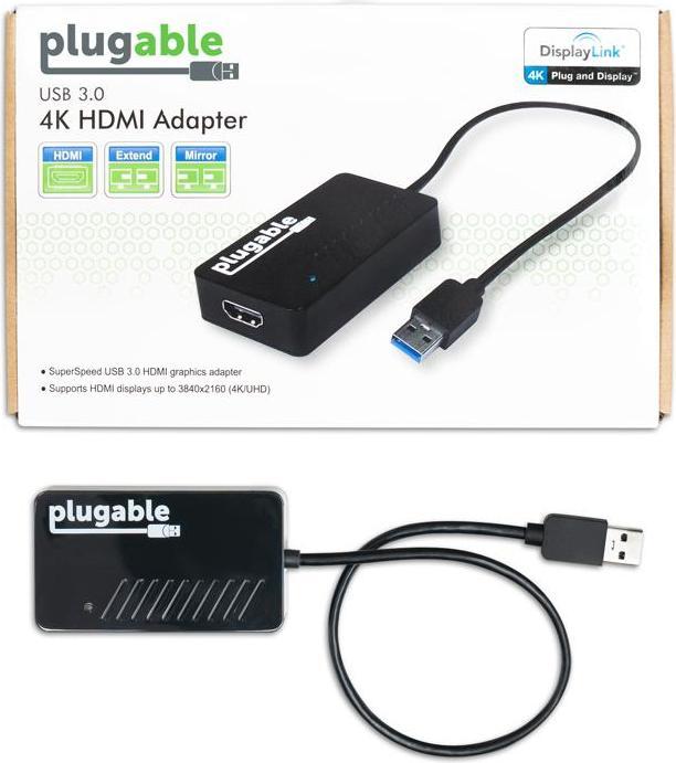 Actual product image Plugable USB 3.0 - HDMI 4K Adapter (USB-A)
