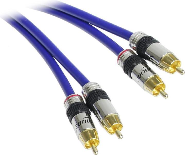 Produktbild InLine Cinch Kabel AUDIO, vergoldete Stecker, 2x Cinch (1 m, Cinch)