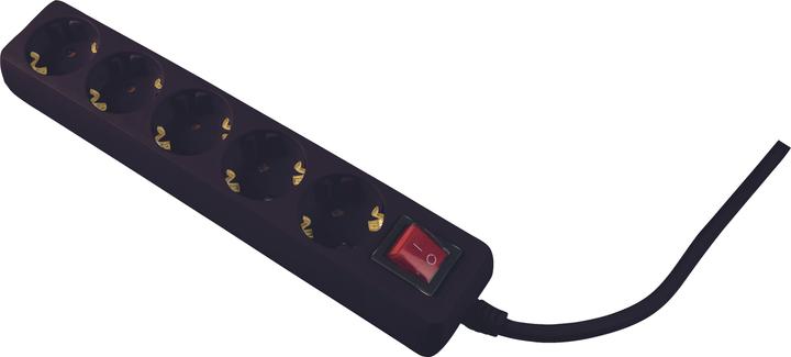 Produktbild As - Schwabe Steckdosenleiste mit Flachstecker (5 x, CEE 7/3, 2 m)