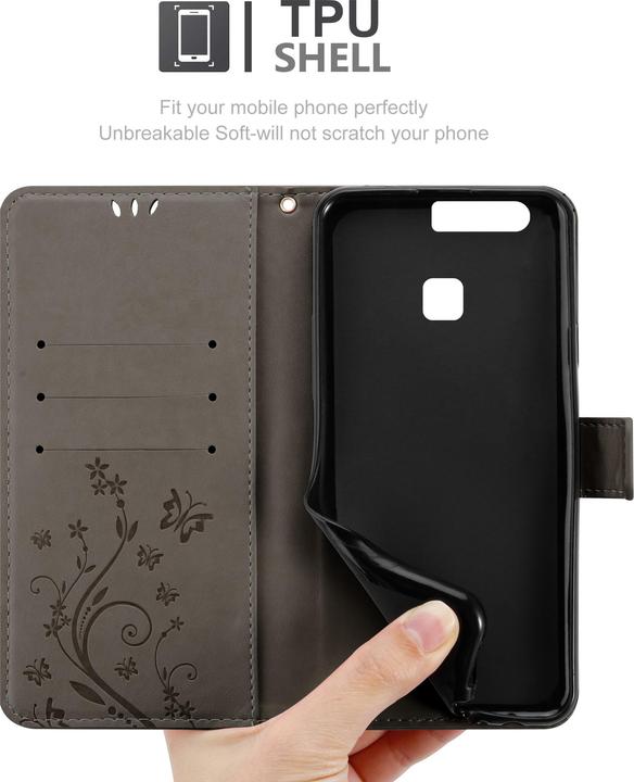 Actual product image Cadorabo Flower Book Cover (Huawei P9 Plus)