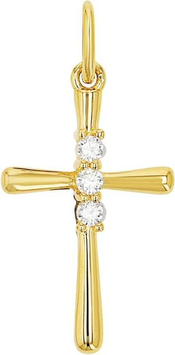 Actual product image Amor Cupid pendant for ladies, 925 Sterling silver, zirconia synth. | cross (Silver 925)