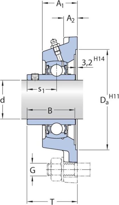 Actual product image SKF Y-bearing flanged units (Bearing housing)