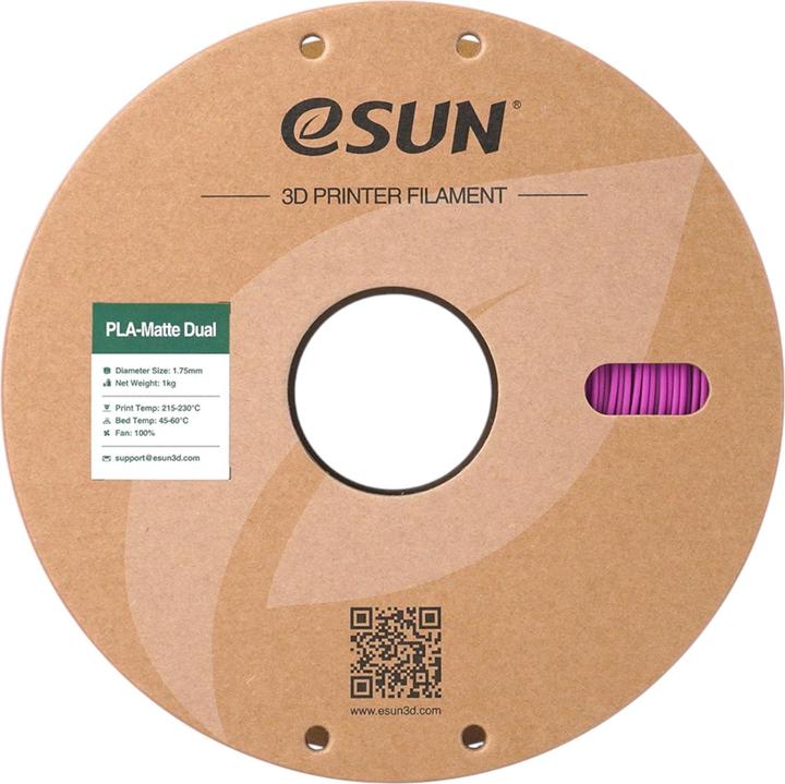 Actual product image eSUN PLA MATTE DUAL 1,75mm GREEN PINK 1kg (PLA, 1.75 mm, 1360 g, Multicoloured)