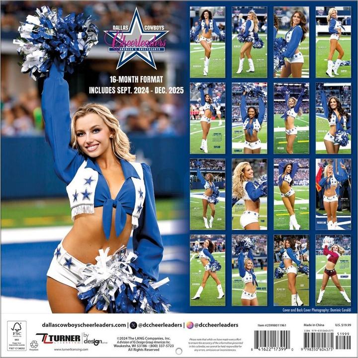 Produktbild NFL - Dallas Cowboys Cheerleaders - 30.5 x 30.5 cm Team Wandkalender 2025 (30.5 x 30.5 cm, Französisch, Italienisch, Spanisch, Deutsch, Englisch)