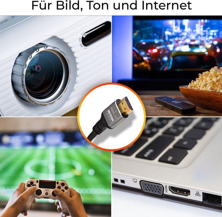 Produktbild Hermex HDMI zu HDMI Kabel 1m 8K UHD High Speed HDMI Anschlusskabel (1 m, HDMI)
