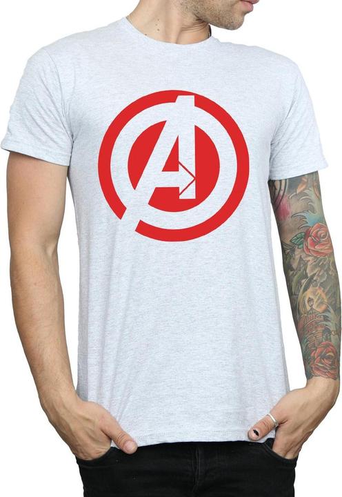 Immagine prodotto Marvel Maglietta Tinta Unita Logo Uomo (S)