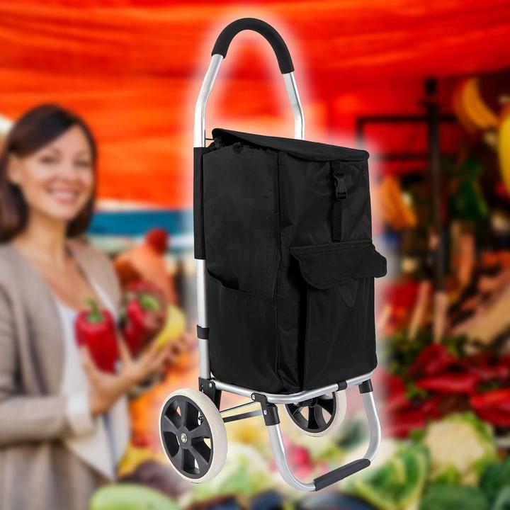 Actual product image Wiltec Einkaufstrolley klappbar 40kg Einkaufsroller Einkaufswagen Einkaufstasche