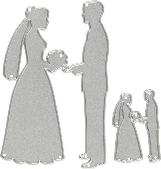 Actual product image Creativ Company Cutting template 5.2 x 8.1 + 2.3 x 3.5 cm, bride and groom