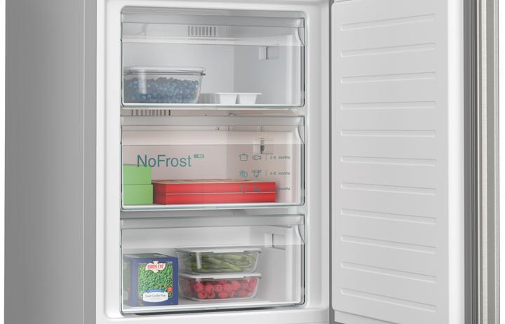 Image du produit Siemens iQ300, Free-standing fridge freezer with freezer at bottom, 186 x 60 cm, Inox-easyclean, MK67KGNIBA (321 l)