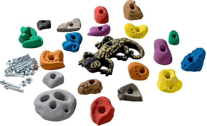 Produktbild Kletterbude Klettergriffe Kinder Komplettset StarterKids Vielfalt (Bunt)