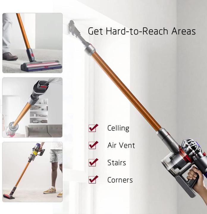 Image du produit MoPei Tube de rallonge pour aspirateur à main Dyson, orange