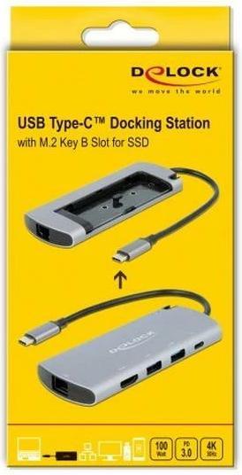 Produktbild Delock USB Type-C™ Dockingstation mit M.2 Slot (USB-C, 1 Ports)