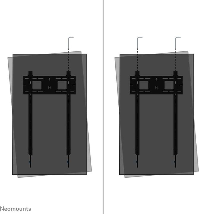 Actual product image Neomounts Wall mount 500x800mm 100kg/50-98"/fix/black/portrait format (Wall, 98", 100 kg)